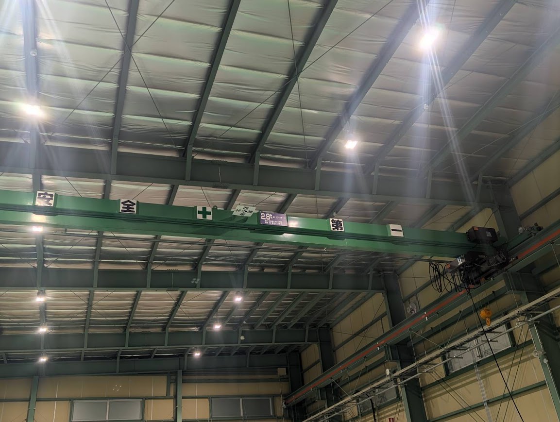 新工場　2.8t天井クレーン設置